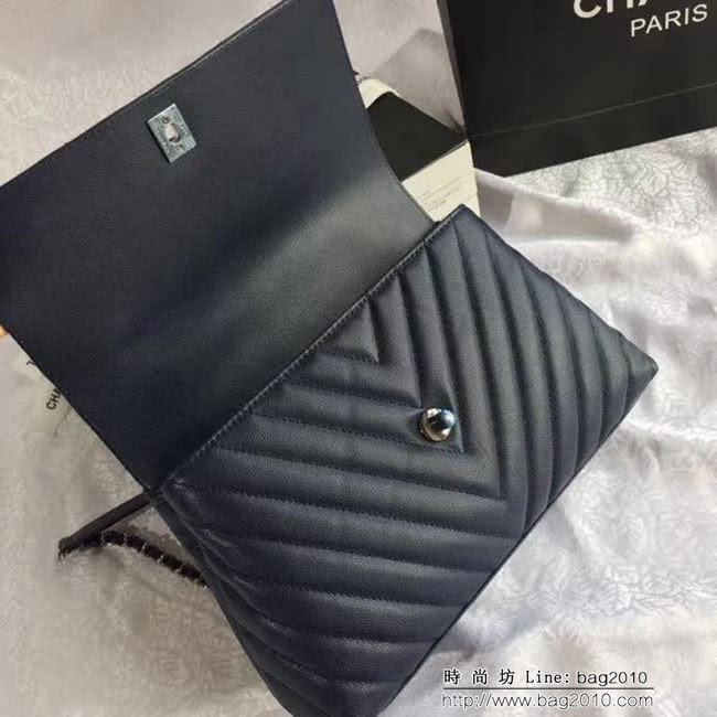香奈兒CHANEL 92992 2018最新V字型 單手挽手提單肩包 DSC1982